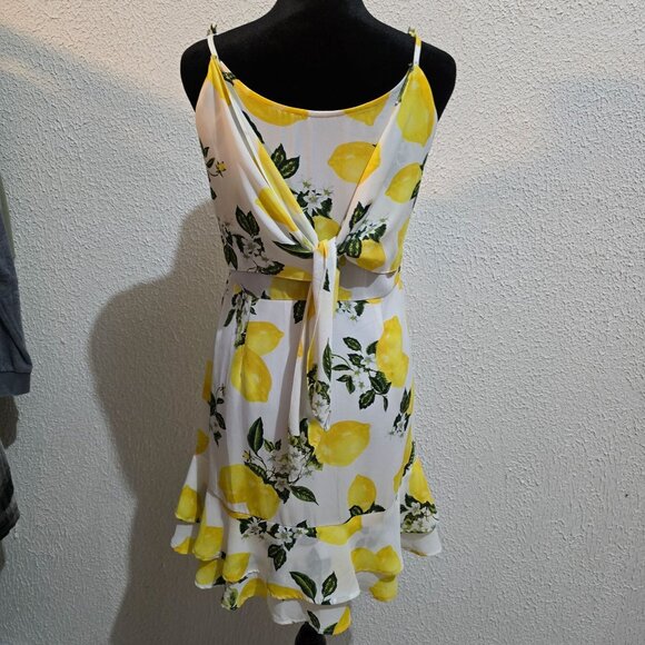 She + Sky Womens Lemon Print Sundress Large - Picture 3 of 5